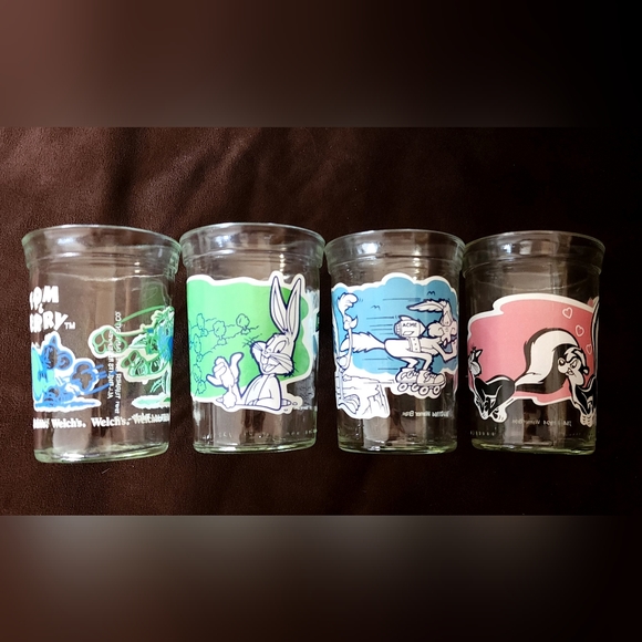 Welch's Dining Looney Tunes Welchs Jelly Juice Glasses 994 Tom